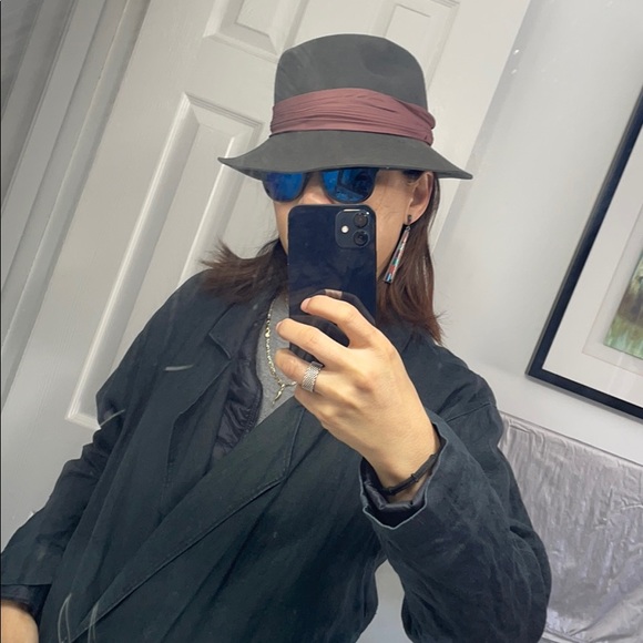 Vintage Sexy gray wool felt hat - Picture 6 of 13